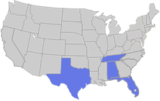 Coverage States Map